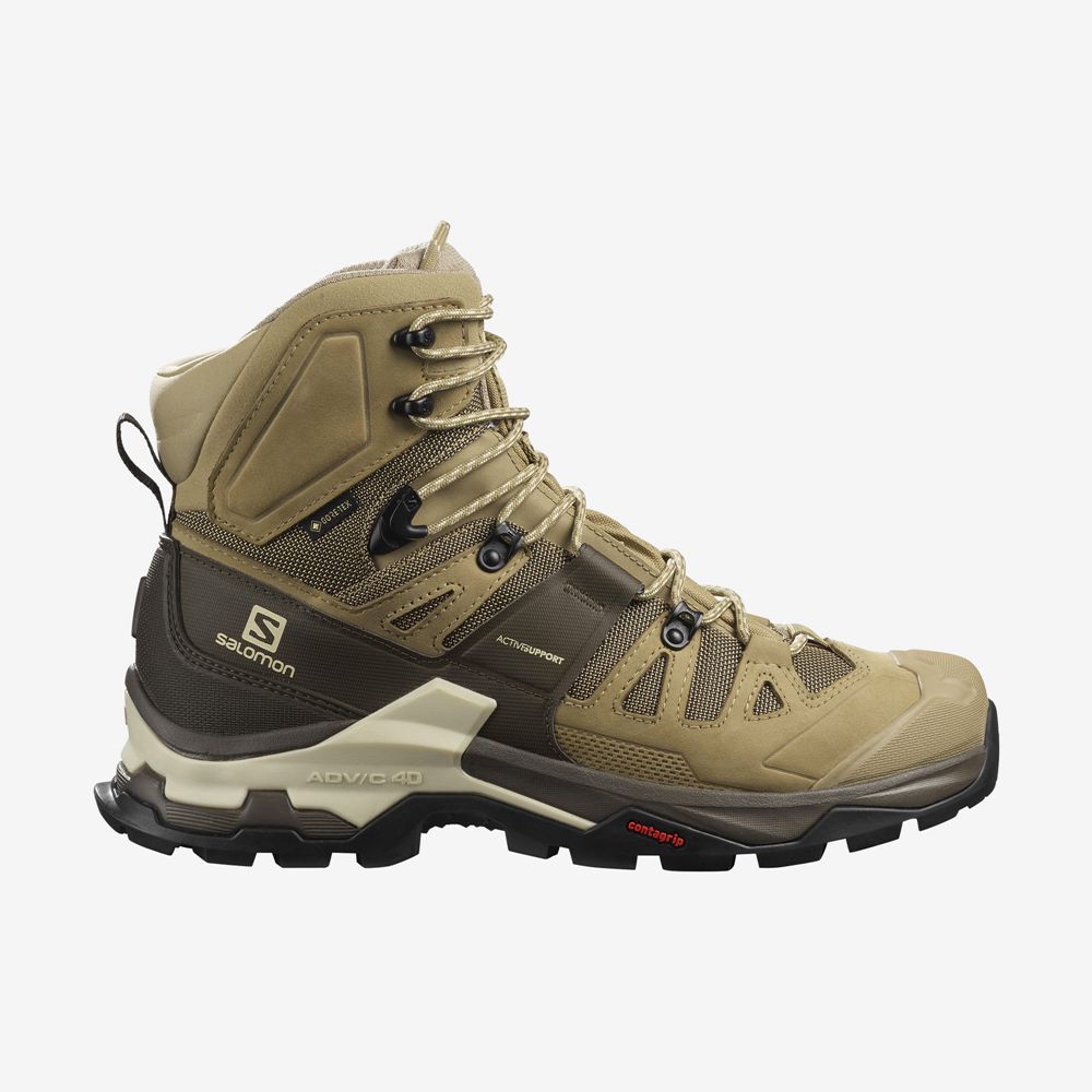 Salomon QUEST 4 GORE-TEX Botas De Montaña Hombre - Kaki - Colombia (45761-TSOM)